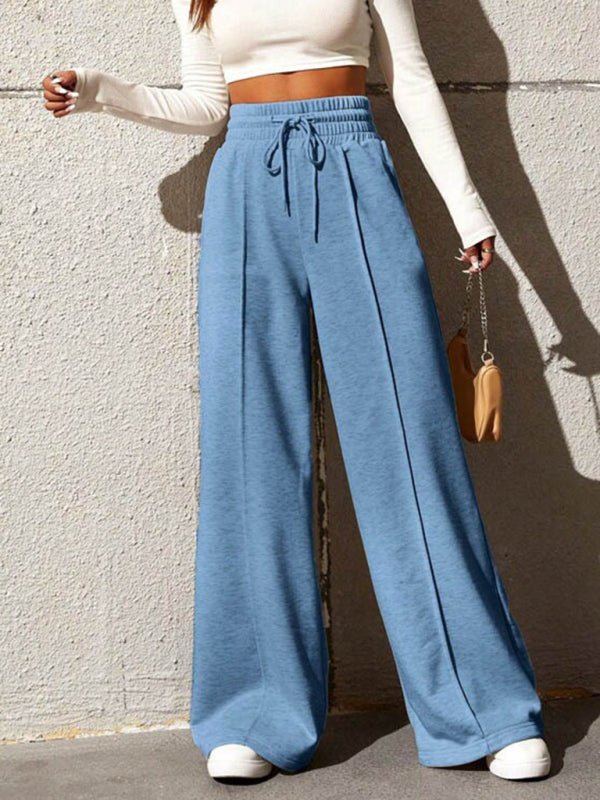 New straight leg loose sweatpants wide leg pants outdoor dance casual trousers - Bottoms
